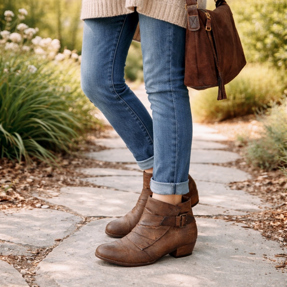 A.S.98 Air Step Italian Leather Ankle Boots | EU 37 | Distressed Brown | Artisan